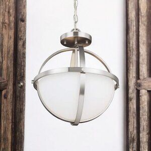 ALTURAS 2-Light Modern Semi-Flush mount Convertible Pendant Light